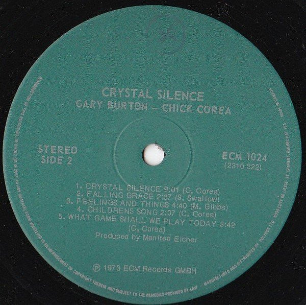 Gary Burton / Chick Corea - Crystal Silence - 1977