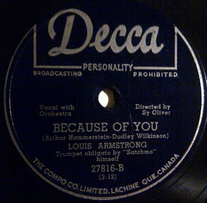 Louis Armstrong - Cold, Cold Heart / Because Of You