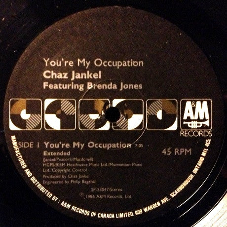 Chas Jankel - You're My Occupation