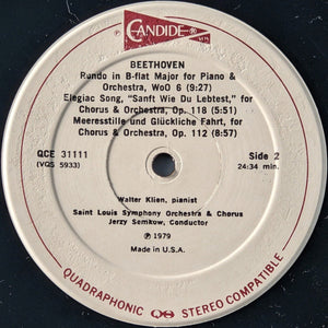 Beethoven - Fantasia In C Minor, Op. 80 "Choral Fantasy" / Rondo In B Flat Major, Woo 6 / Elegiac Song Op. 118 / Calm Sea Nd Prosperous Voyage, Op. 112 Vinyl Record
