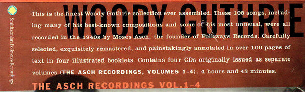 Woody Guthrie - The Asch Recordings Vol. 1-4 (CD) - 1999