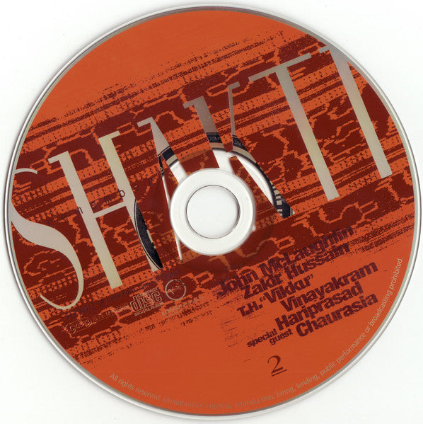 Shakti (2) : John McLaughlin - Zakir Hussain, Vikku Vinayakram Special Guest Hariprasad Chaurasia - Remember Shakti (CD) - 1999
