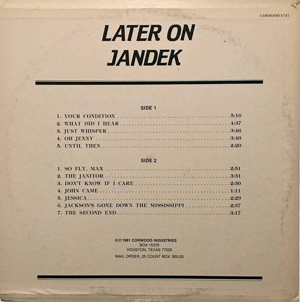 Jandek - Later On