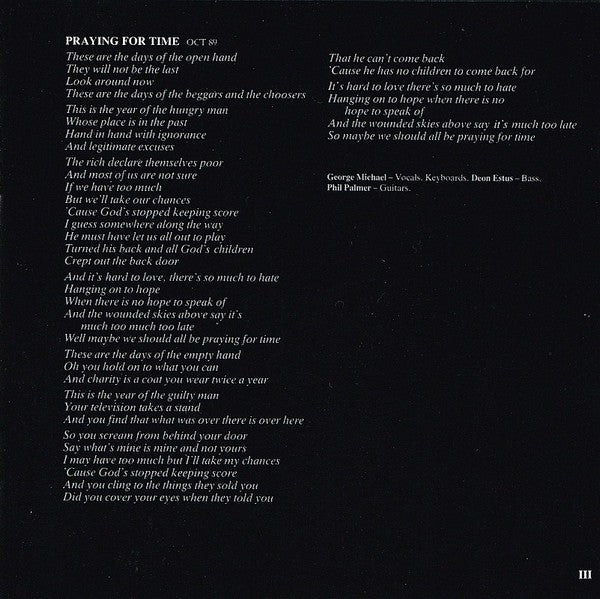 George Michael - Listen Without Prejudice Vol. 1 - 1990