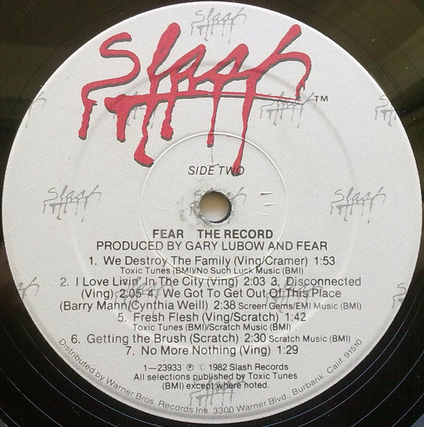 Fear - The Record - 1983