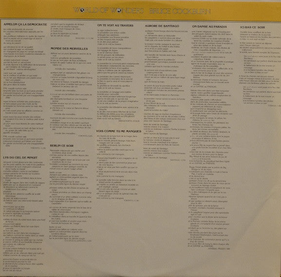 Bruce Cockburn - World Of Wonders - 1986