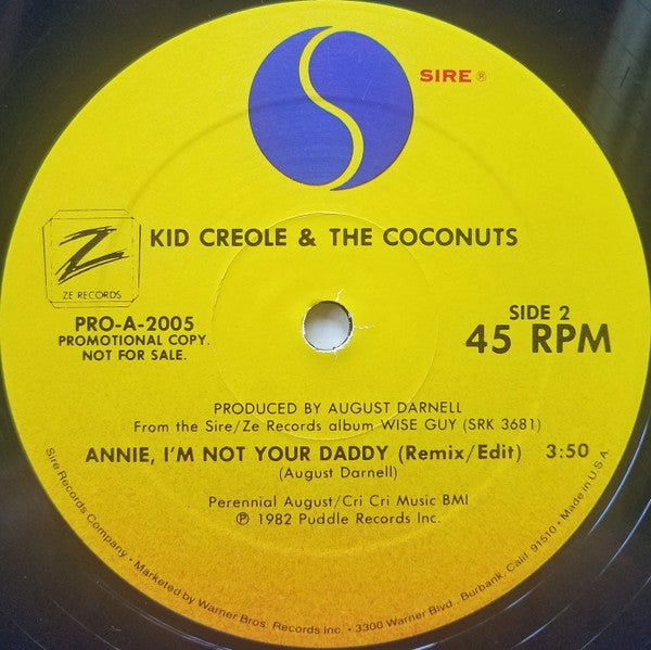 Kid Creole And The Coconuts - Annie, I'm Not Your Daddy - 1982
