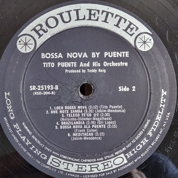 Tito Puente And His Orchestra - Bossa Nova By Puente - 1962
