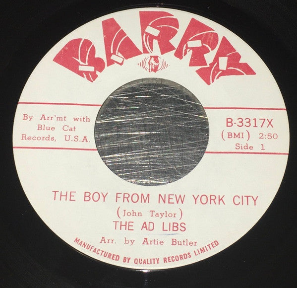 The Ad Libs - The Boy From New York City Vinyl Record