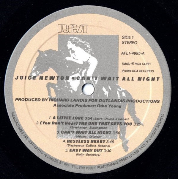 Juice Newton - Can't Wait All Night - 1984
