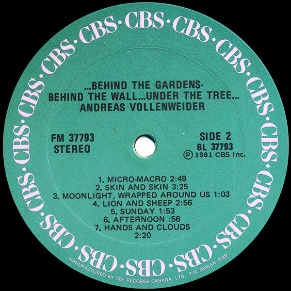 Andreas Vollenweider - ... Behind The Gardens - Behind The Wall - Under The Tree ... - 1982