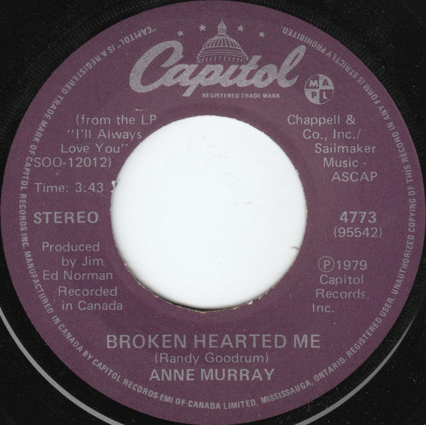 Anne Murray - Why Don't You Stick Around - 1980