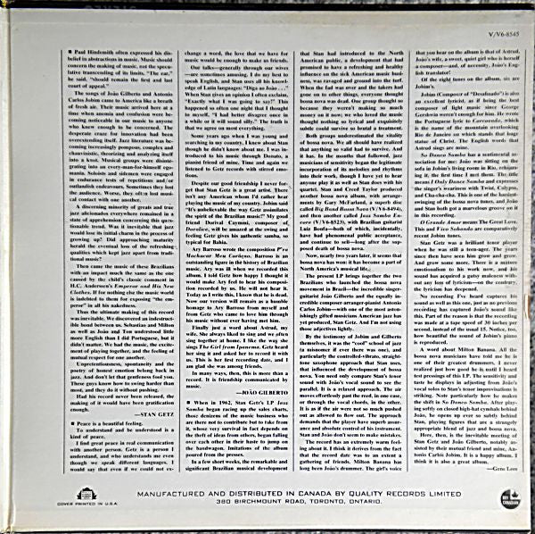 Stan Getz,João Gilberto - Getz / Gilberto Vinyl Record