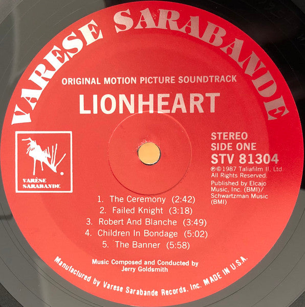 Jerry Goldsmith - Lionheart (Original Motion Picture Soundtrack) - 1987