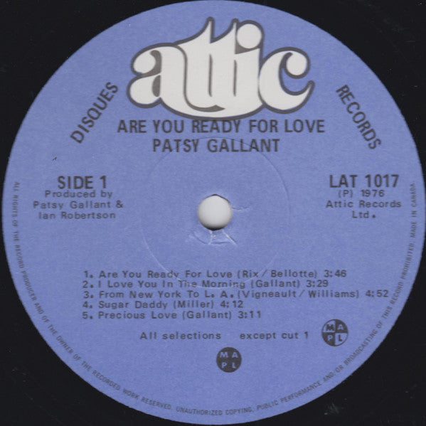 Patsy Gallant - Are You Ready For Love - 1976