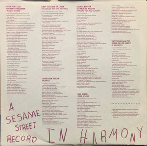 Various -  In Harmony - A Sesame Street Record  - 1980