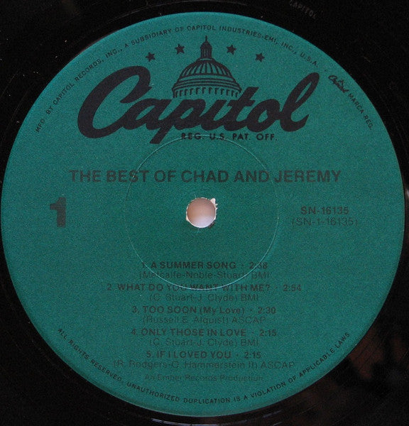 Chad & Jeremy - The Best Of Chad & Jeremy - 1980