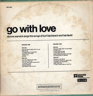 Dionne Warwick - Go With Love (Dionne Warwick Sings The Songs Of Burt Bacharach And Hal David)