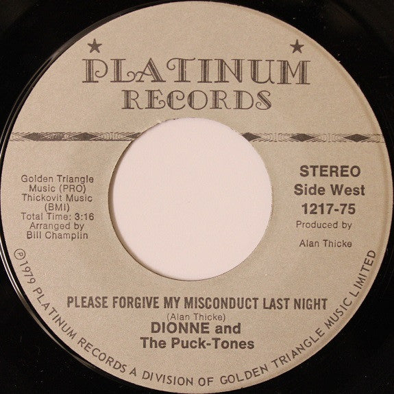Phil Esposito And The Ranger Rockers / Dionne And The Puck-Tones - Hockey Sock Rock / Please Forgive My Misconduct Last Night - 1979