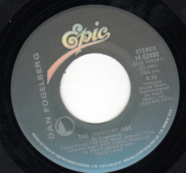 Dan Fogelberg - Hard To Say / The Innocent Age