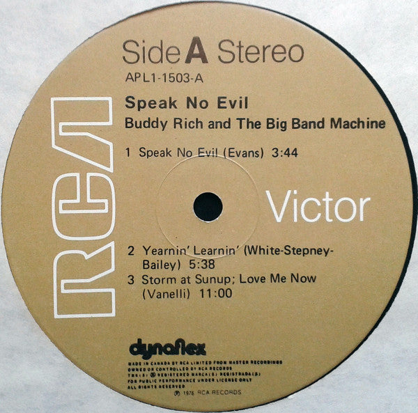 Buddy Rich And The Big Band Machine - Speak No Evil - 1976