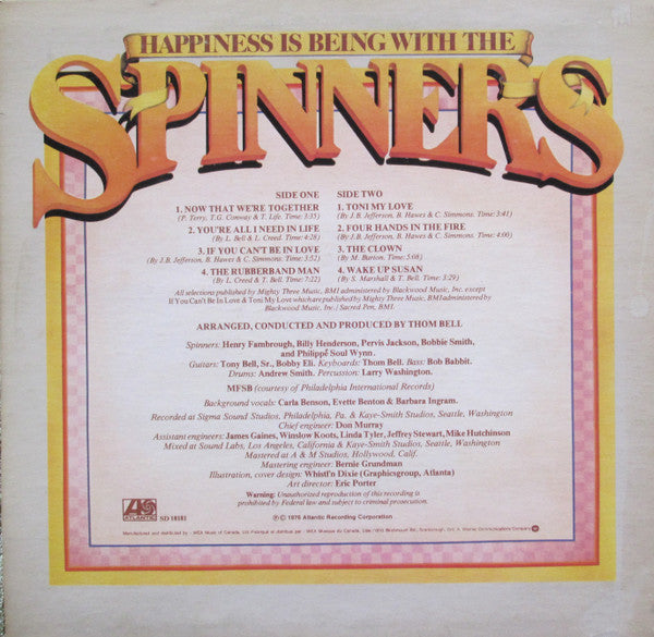 Spinners - Happiness Is Being With The Spinners