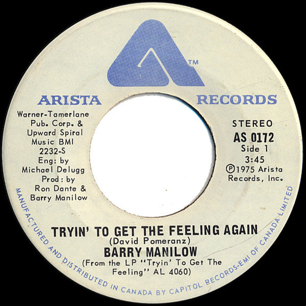 Barry Manilow - Tryin' To Get The Feeling Again - 1975