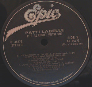 Patti LaBelle - It's Alright With Me Vinyl Record