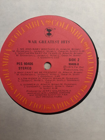 War - Greatest Hits Vinyl Record