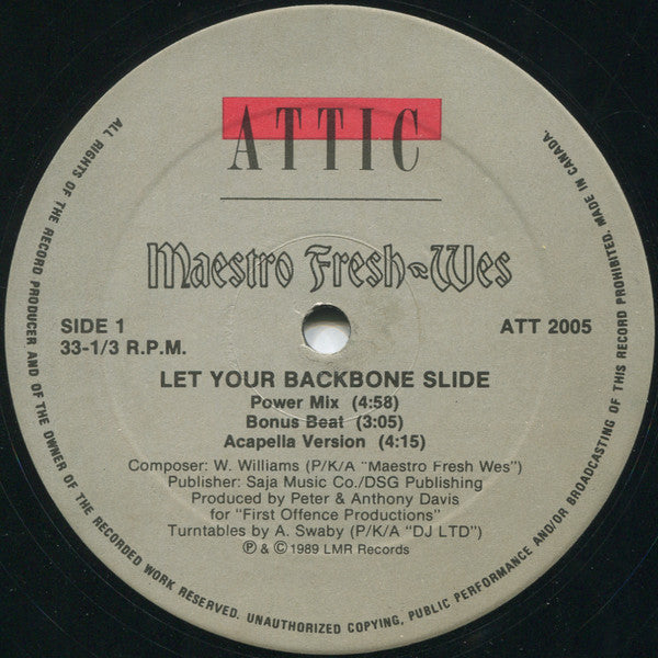 Maestro Fresh-Wes - Let Your Backbone Slide