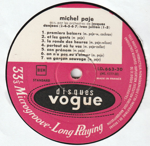 Michel Paje - Michel Paje - 1965