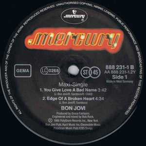 Bon Jovi - Livin' On A Prayer / You Give Love A Bad Name / Edge Of A Broken Heart 1986 - Quarantunes