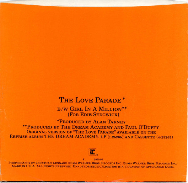 The Dream Academy - The Love Parade