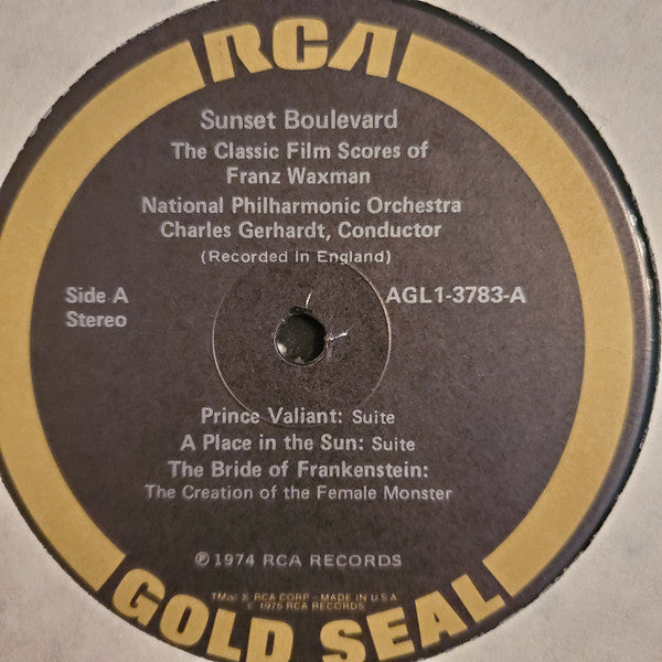 Franz Waxman / Charles Gerhardt, National Philharmonic Orchestra - Sunset Boulevard - The Classic Film Scores Of Franz Waxman - 1974