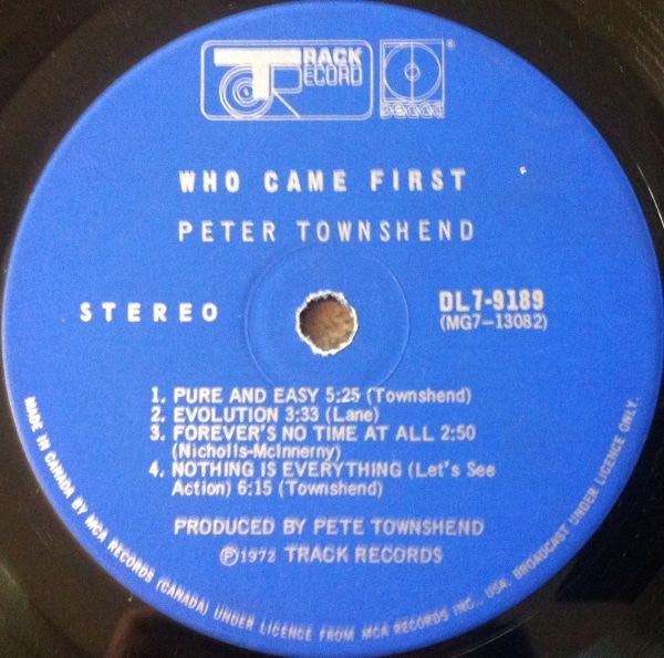 Pete Townshend - Who Came First