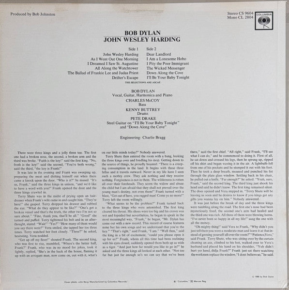 Bob Dylan - John Wesley Harding - 1968