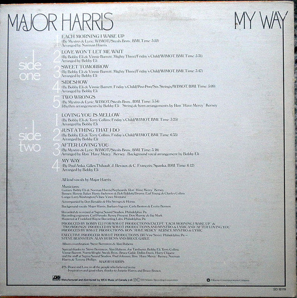 Major Harris - My Way - 1975