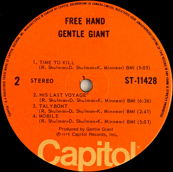 Gentle Giant - Free Hand - 1975