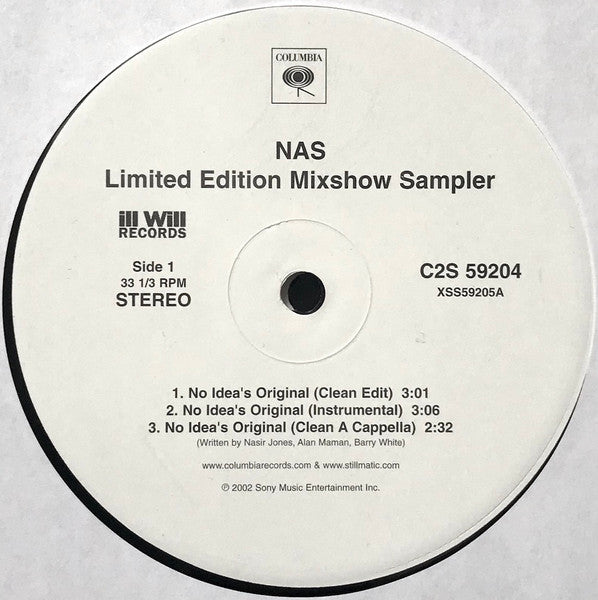 Nas - The Lost Tapes - Limited Edition Mixshow Sampler - 2002