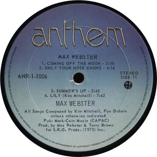 Max Webster - Max Webster - 1977