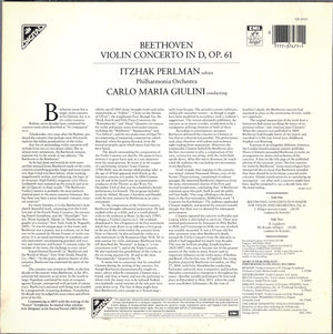 Ludwig van Beethoven - Itzhak Perlman, Carlo Maria Giulini, Philharmonia Orchestra - Violin Concerto - 1981