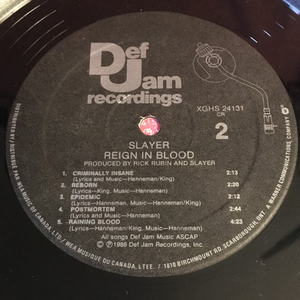 Slayer - Reign In Blood - 1986