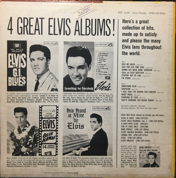 Elvis Presley - Pot Luck - 1962