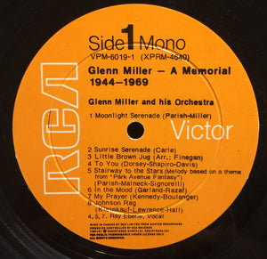 Glenn Miller And His Orchestra - Glenn Miller - A Memorial 1944-1969 - 1969