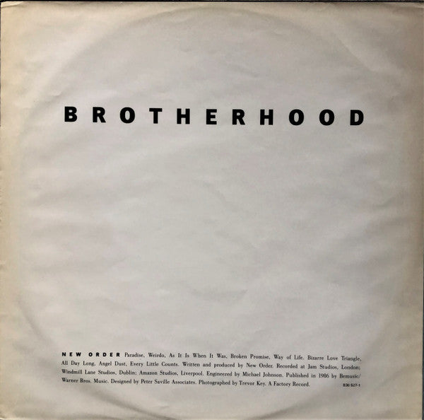 New Order - Brotherhood - 1986