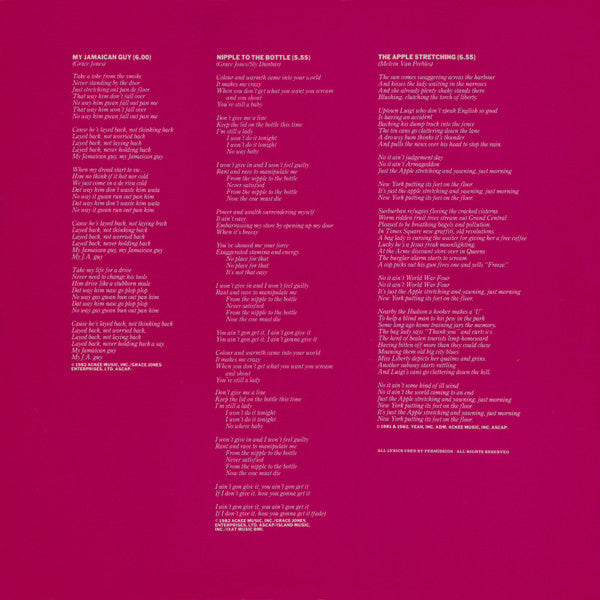 Grace Jones - Living My Life - 1982
