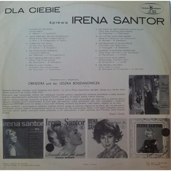 Irena Santor - Dla Ciebie Śpiewa - 1970
