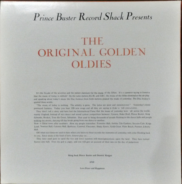 Prince Buster - Prince Buster Record Shack Presents The Original Golden Oldies Vol. 2