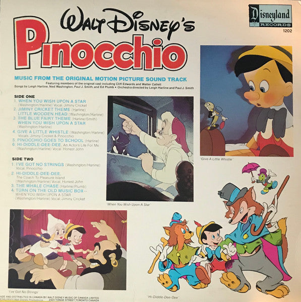 Leigh Harline, Ned Washington - Walt Disney's Pinocchio - 1978