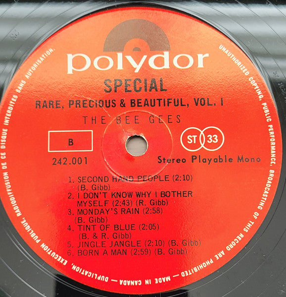 Bee Gees - Rare, Precious & Beautiful Vinyl Record